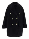 Tagliatore Lilian Wool Drill Coat In Black