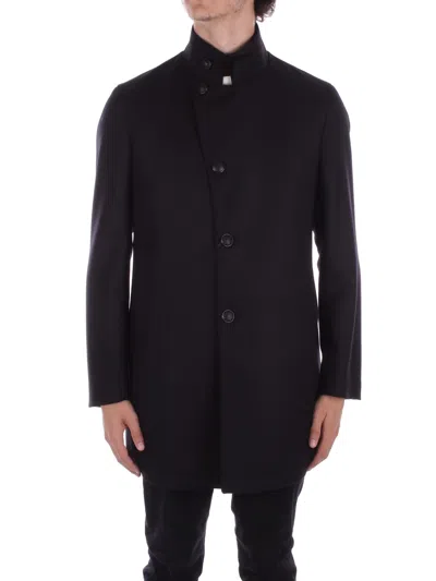 Tagliatore Coats Black In Nero Neri E Grigi