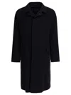 Tagliatore Mid-length Coat With Notch Lapel And Pockets In Black