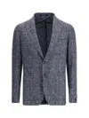 Tagliatore Rev. Lancia Microfantasia Blazer In Blue