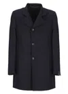 Tagliatore Notched-lapels Single-breasted Coat In Blue