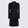 Tagliatore Long Sleeve Coat With Notched Lapel And Back Vent In Black