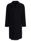 Tagliatore Mid-length Coat With Notch Lapel And Pockets In Black