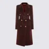 Tagliatore Long Coat With Belt And Gold Buttons In Multi