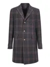 Tagliatore Wool Coat In Grey/brown In Gray