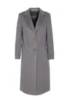 Tagliatore Amanda Coat With Buttoned Cuffs And Pockets In Gray