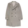 Tagliatore Flap-pocket Double-breasted Coat In Gray