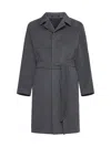 Tagliatore Curt Coat In Grigio/silver