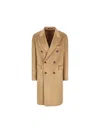 Tagliatore Double-breasted Wool Coat In Neutral