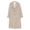 Tagliatore Herringbone Coat In Neutral
