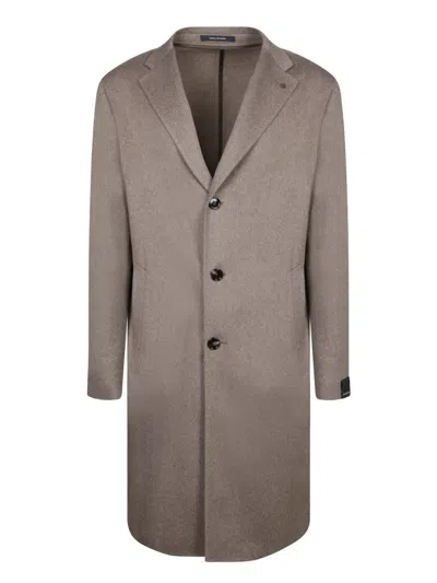 Tagliatore Colorado Single Breasted Coat In Brown