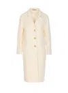 Tagliatore Longline Coat With Notched Lapels And Pockets In Pink