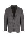Tagliatore Tailored Blazer Houndstooth Front Pockets In Black
