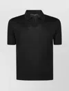Tagliatore Minimalist V-neck Polo Shirt With Pointed Collar