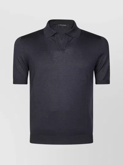 TAGLIATORE COLLAR POLO SHIRT SHORT SLEEVES