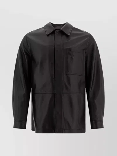 Tagliatore Collared Front Pocket Long Sleeves Smooth Finish