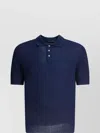 Tagliatore Collared Polo Shirt Short Sleeves In Blue
