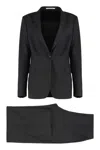 Tagliatore Complete In Two Pieces In Mixed Wool In Black