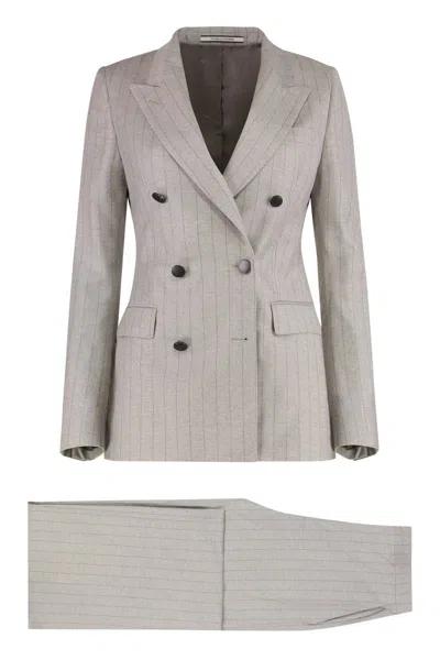 Tagliatore Complete In Two Pieces In Mixed Wool In Gray