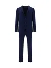 Tagliatore Blue Virgin Wool Vesuvio Single-breasted Suit In Blue
