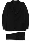 Tagliatore Napoli Wool Suit With English Rear Vents In Black
