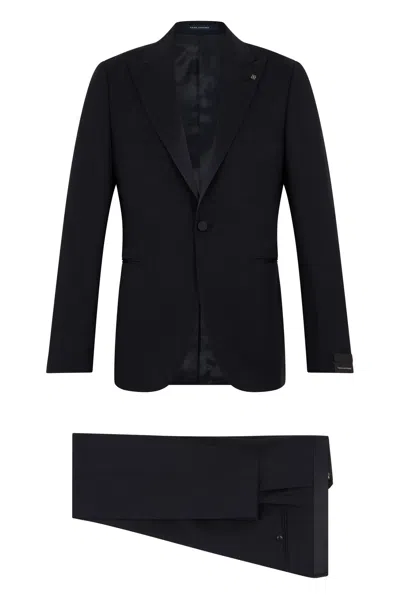 Tagliatore Complete With Jacket And Pants Made Of Virgin Wool In Black