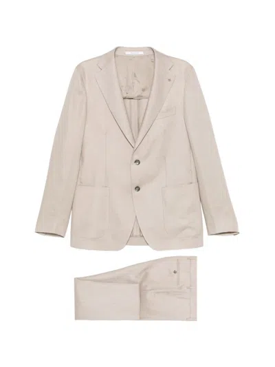 Tagliatore Beige Lightweight Linen Suit In Neutral
