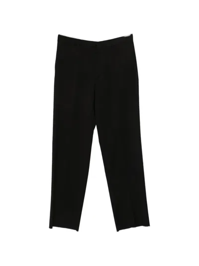 Tagliatore Concealed-fastening Straight-leg Trousers In Black
