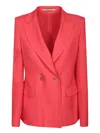 Tagliatore Coral Viscose Jacket In Pink