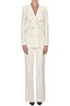 Tagliatore Corduroy Blazer And Trousers Suit In White