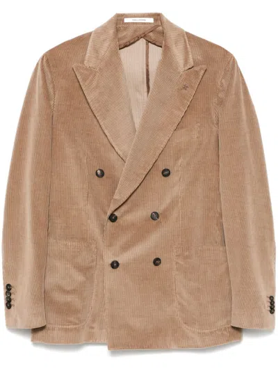 Tagliatore Corduroy Blazer In Brown