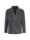 Tagliatore Casual Jacket With Back Vent And Front Pockets In Gray