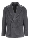 Tagliatore Casual Jacket With Back Vent And Front Pockets In Grey
