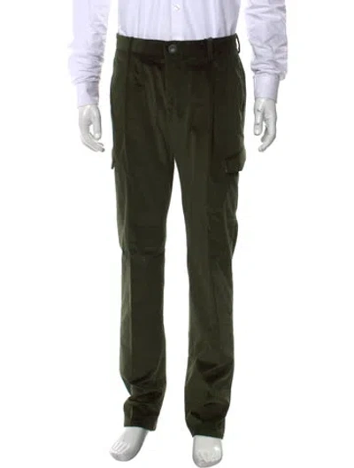 Pre-owned Tagliatore Corduroy Pants In Green