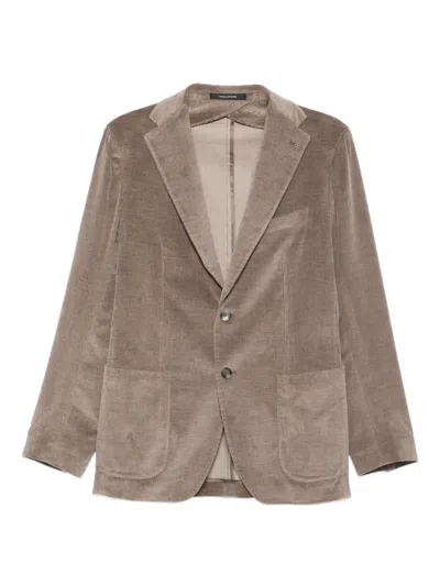 Tagliatore Corduroy Patch-pocket Blazer In Brown