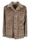 Tagliatore Corduroy Pocket Jacket In Neutral
