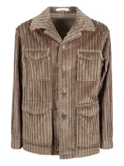Tagliatore Corduroy Pocket Jacket In Neutral