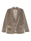 Tagliatore Corduroy Single-breasted Blazer In Green