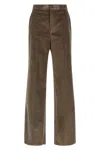 Tagliatore Wide Leg Corduroy Trousers And Pockets In Brown