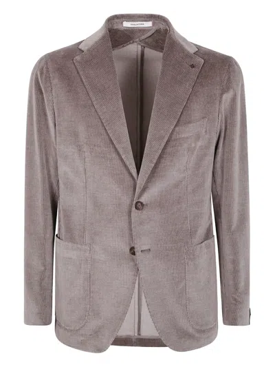Tagliatore Structured Men's Jacket With Notch Lapel In Neutral
