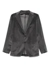 Tagliatore Corduroy Two-button Jacket In Neutral