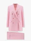 Tagliatore Cotton And Linen Blend Suit With Peak Lapels