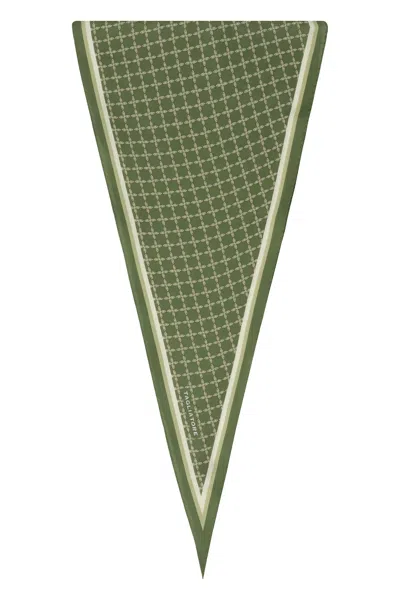 Tagliatore Cotton And Silk Shawl In Green