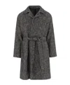 Tagliatore Cotton And Wool Blend Coat In Multi