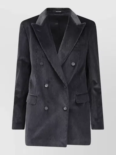 Tagliatore Cotton Blazer In Blue