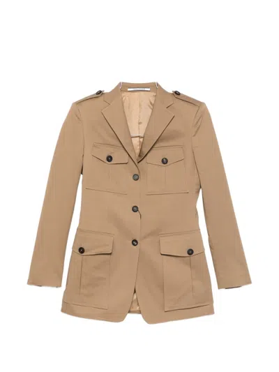 Tagliatore Cotton Jacket In Brown