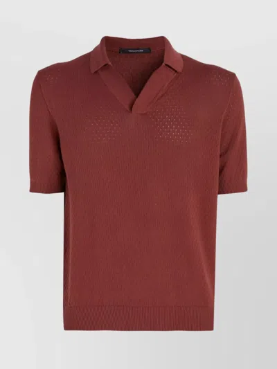 TAGLIATORE COTTON POLO SHIRT IN STOCKINETTE STITCH