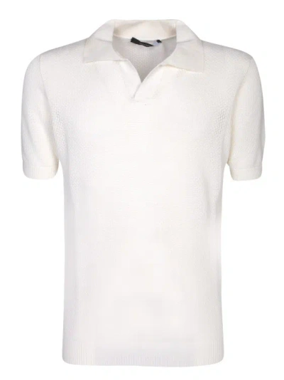 Tagliatore Cotton Polo Shirt In White