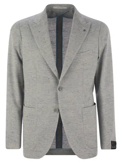 Tagliatore Men's Cotton, Silk And Stretch Wool Jacket In Blue