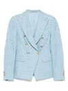 Tagliatore Cotton Single-breasted Jacket In Clear Blue
